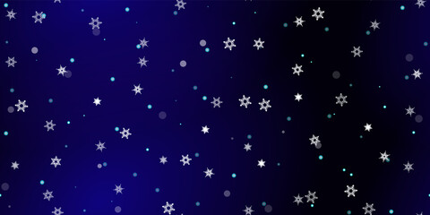Falling Snowflakes seamless pattern flying snow