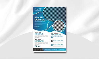 Medical Healthcare Flyer Design Template And virus Vaccination Vector Template Design