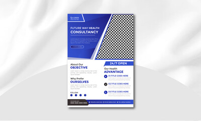 Medical Healthcare Flyer Design Template And virus Vaccination Vector Template Design