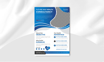 Medical Healthcare Flyer Design Template And virus Vaccination Vector Template Design