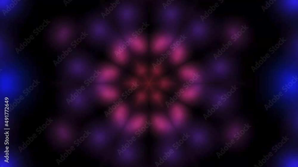 Poster abstract kaleidoscope background. motion graphics pattern. 4k fractal animation footage