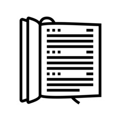 datebook diary line icon vector. datebook diary sign. isolated contour symbol black illustration