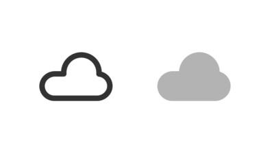 Clouds icons design graphic with line and solid sytle.