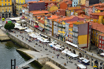 Porto, Ribeira district - obrazy, fototapety, plakaty
