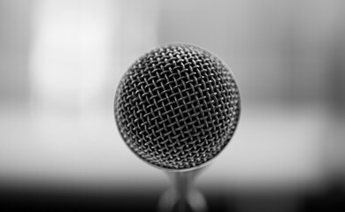 microphone on black background