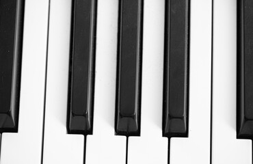 Naklejka premium piano keys close up