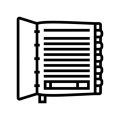 organizer book line icon vector. organizer book sign. isolated contour symbol black illustration
