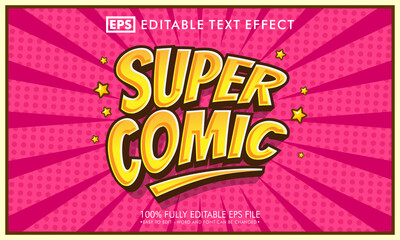 Comic pop art text effect 