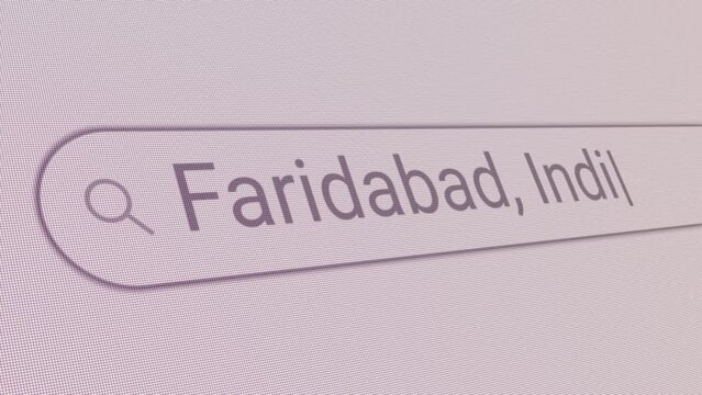 Search Bar Faridabad India 
Close Up Single Line Typing Text Box Layout Web Database Browser Engine Concept