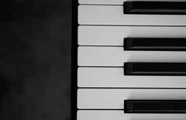 Obraz premium piano keys close up