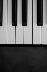 Naklejka premium piano keys close up