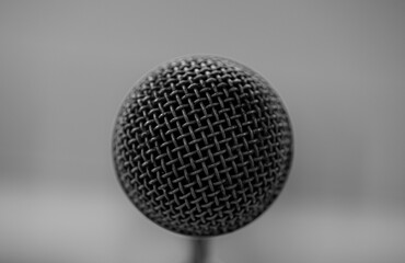 Music. microphone on black background