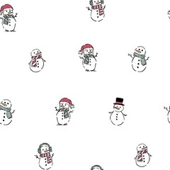 Small And simple snowman pattern design