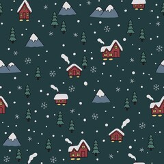 winter themed snowflake pattern design