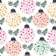 colorful christmas decorations pattern design