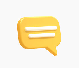 3D Realistic Chat button vector Illustration