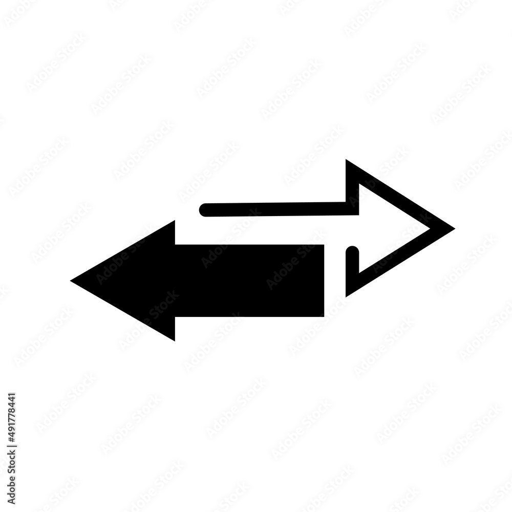Poster change vector icon. linear style sign for mobile concept and web design. exchange symbol illustratio