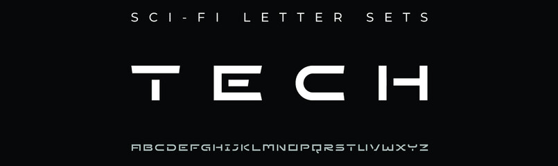 TECH luxury Minimal font. Classic, Abstract, tech, gaming and modern Logo fonts. Monogram Tech Font Logo Design.