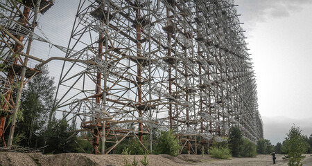 Huge military facility, radar in Chernobyl Ukraine 