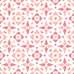 Pink abstract design seamless pattern.