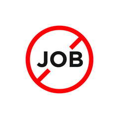 Unemployment icon design. No job outline vector vector illustration