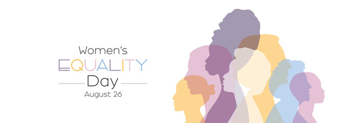 Women's Equality Day banner. - obrazy, fototapety, plakaty