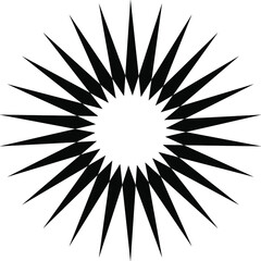 Mandala. Black on white background decorative element. Circular geometric abstract line art. Illustration of pattern for