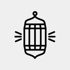 Lamp icon in line style about ramadan, use for website mobile app presentation