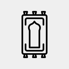 Rug icon in line style about ramadan, use for website mobile app presentation