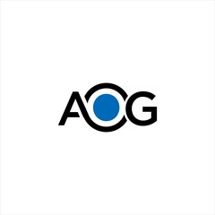 AOG Initial Letter Logo Design for Modern Management and Technology Business with Geometric and Minimalist Elements