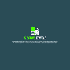Electric Vehicle logo vector 