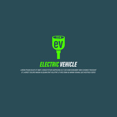 Electric Vehicle logo vector 