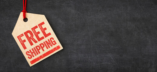 Tag on a blackboard - Free shipping