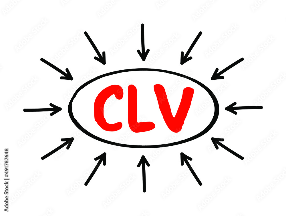 Poster clv customer lifetime value - prognostication of the net profit contributed to the whole future rela