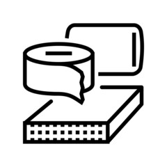 polyurethane thermoset line icon vector. polyurethane thermoset sign. isolated contour symbol black illustration