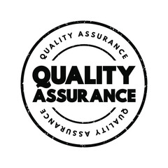 Obraz premium Quality Assurance text stamp, concept background