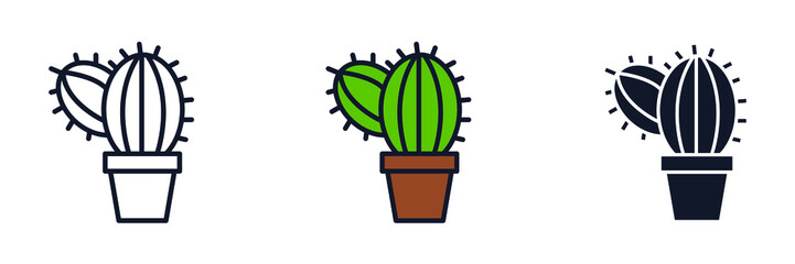 cactus icon symbol template for graphic and web design collection logo vector illustration