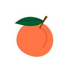 Peach vector. Peach heart vector. Peach on white background. Peach logo design.