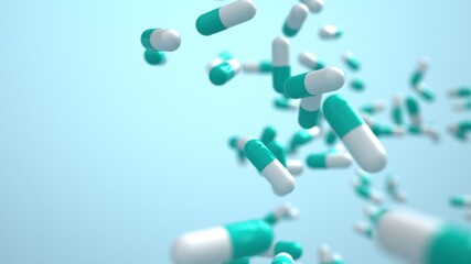 Fliegende Gelatinekapsel