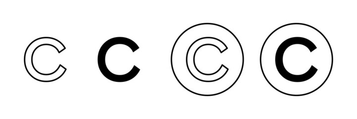 Fototapeta premium Copyright icons set. copyright sign and symbol