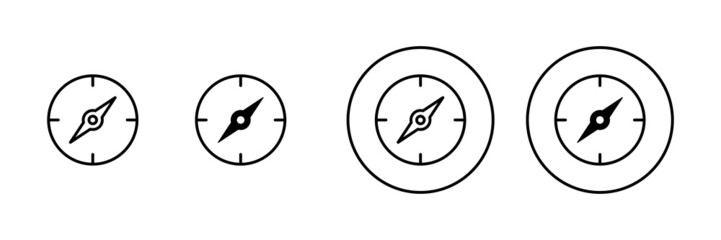 Compass icons set. arrow compass icon sign and symbol