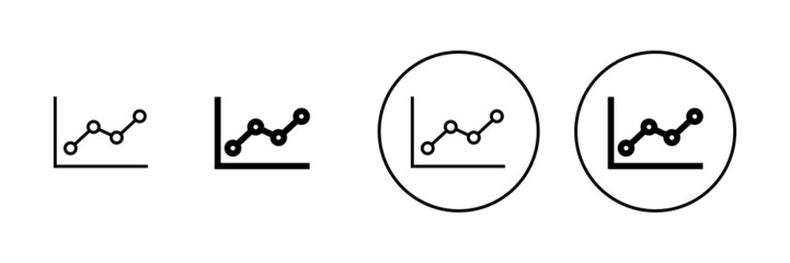 Growing graph Icons set. Chart sign and symbol. diagram icon