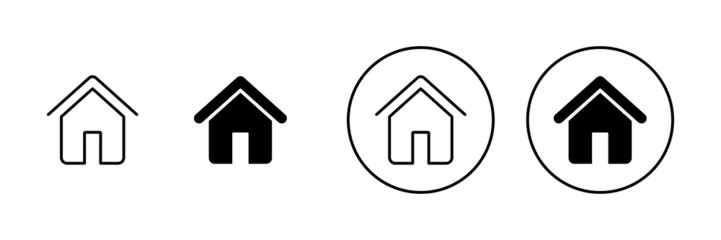 House icons set. Home sign and symbol