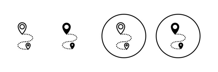 Maps and pin icons set. location sign and symbol. geo locate, pointer icon.