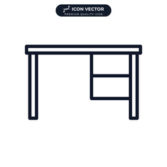 Fototapeta premium desk icon symbol template for graphic and web design collection logo vector illustration