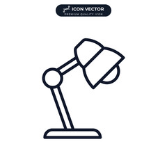 Desktop Lamp icon symbol template for graphic and web design collection logo vector illustration