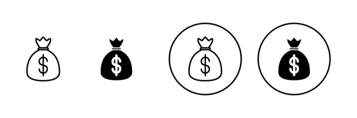 Money icons set. Money sign and symbol
