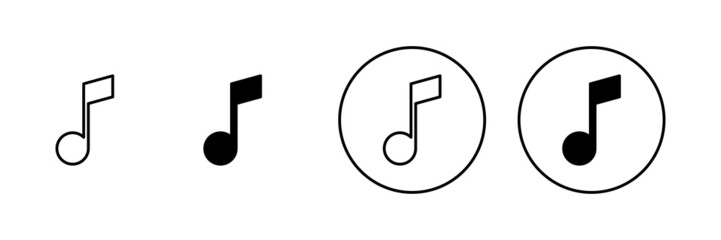 Music icons set. note music sign and symbol
