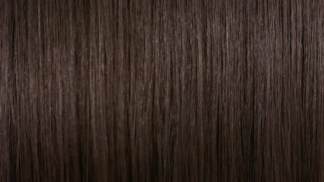 Hair brush combing brunette hair | Hair conditioner commercial