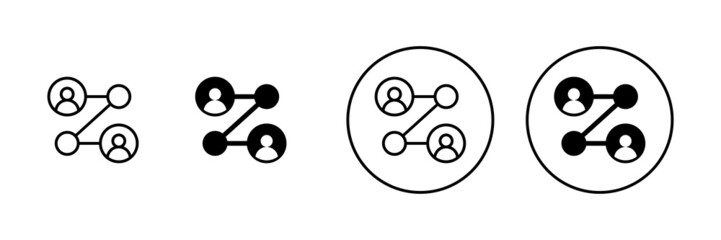 Share icons set. Sharing sign and symbol